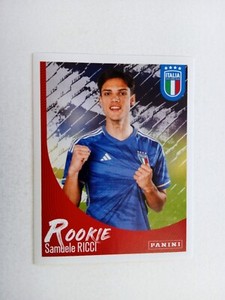 FIGURINA CALCIATORI PANINI AZZURRI 2023 ROOKIE RICCI n 136 CON VELINA