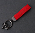 For Audi S Line Red Suede Car Key Fob Key Chain Keyring Accessories Alcantara