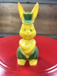 Vintage Knickerbocker Kunststoff Ostern Hase Süßigkeiten Halter Lutscher - Bild 1 von 8
