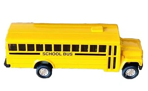 Kinsfun Yellow School Bus Motorized Pull Back 5" Toy - Picture 1 of 6