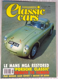 Thoroughbred & Classic Cars Magazine August 1991 Fangio Le Mans MGA VG! - Picture 1 of 3
