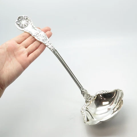 925 Sterling Silver Antique Birmingham 1894 Serving Ladle Cover