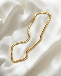 Collar de cadena de eslabones pesados de 5 mm de oro amarillo macizo de 18 k de 20 pulgadas para hombre - Imagen 1 de 8
