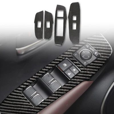 Real Carbon Fiber Window Lift Trim For Lexus NX200 NX200t NX300h 2014-2019 - Image 1 of 4