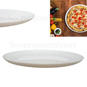 Serving Dish Pizza Plate White Large Round Christmas Big Platter Tableware 32cm - Picture 1 of 5
