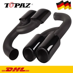 2x tubos de escape embellecedores tubo de escape para Porsche Cayenne 3.0 V6 diésel 2010-2014 - Imagen 1 de 12