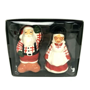 Threshold Santa & Mrs Clause Xmas Holiday Salt & Pepper Shaker Set NEW - Picture 1 of 4