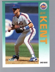 Jeff Kent 1992 Fleer Update #U-104 RC - Picture 1 of 2