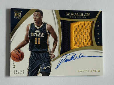 Dante Exum 2014-15 Panini Immaculate Rookie Jersey Patch Auto RC #15/25 - Image 1 of 2