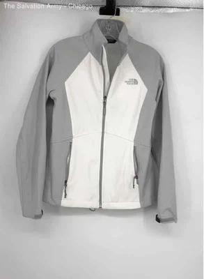 The North Face Womens White Gray Long Sleeve Pockets Full-Zip Jacket Size Small - Image 1 of 4