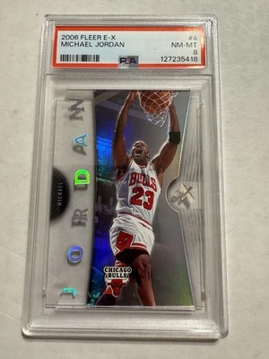 Fleer E-X 2006 Michael Jordan PSA 8 Foto 1 de 2