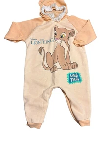 Vintage König der Löwen Nala Kostüm Outfit Einteiler 24 Monate 2 zweifarbige Ohren Kapuze - Bild 1 von 7