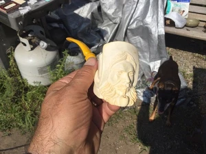 Old Meerschaum Pipe Man Smoking Pipe No Reserve - Picture 1 of 10