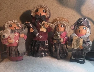 Vintage Paper Mache Original Cleveland, Ohio Christmas Carolers, Set of 4 READ - Picture 1 of 10