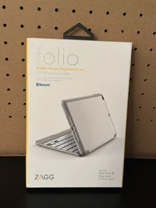 Zagg Coque Folio Charnière avec Clavier Bluetooth pour iPad Mini - Neuf/Inutilisé Blanc - Photo 1/4
