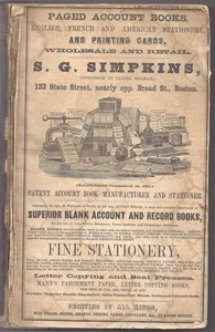 1857 Boston Directory Signed by Historian A.J. Coolidge ~ Revere & JQ Adams Sons - Picture 1 of 13