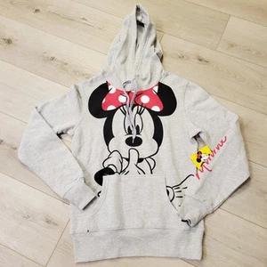 Yourth Girls Disney Minnie Mouse Gray Sz Small Hooded Sweatshirt - Picture 1 of 5