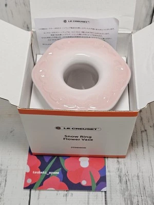 Florero con anillo de nieve Le Creuset rosa H10 cm gres nuevo en caja envío gratuito Foto 1 de 4