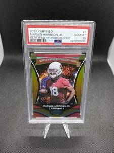 2024 Panini Certificato Marvin Harrison Jr #6 Certificato Esordienti Specchio Oro /25 RC - Foto 1 di 2