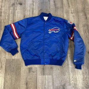 Chaqueta de bombardero satinada vintage años 80 L Buffalo Bills Starter NFL Pro Line EE. UU. - Imagen 1 de 8