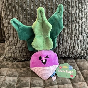 New Bark Box Dog Toy RUDY BAGA Plush M L 20+ Lbs Squeaky Whip & Flip Crinkles - Picture 1 of 3