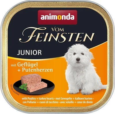 animonda Vom Feinsten Junior Geflügel + Putenherzen (22 x 150 g), Welpenfutter - Bild 1 von 4