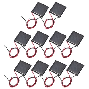 10 Pezzi Mini Pannelli Solari 1.5V 0.09W 60mA con 2 Cavi, 30mm x 30mm - Foto 1 di 6
