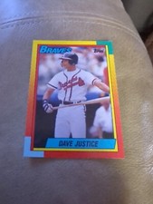 1990 Topps Traded Baseball Dave Justice RC #48T Atlanta Braves