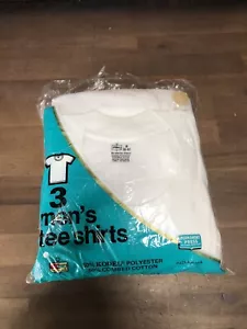 NOS Vintage Kmart White Tee Shirts 3-Pack Mens Medium - Picture 1 of 5