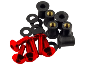 Pro-Bolt Aluminum Screen Bolt (9/ea) (Red) (Ducati/MV) - Picture 1 of 3