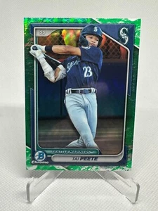 Tai Peete 2024 Bowman Green Refractor Rookie #BCP-9 Seattle Mariners - Picture 1 of 1