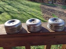 Vintage Chrome 4 5/8" Louvered Air Cleaners (Lot Of 3)