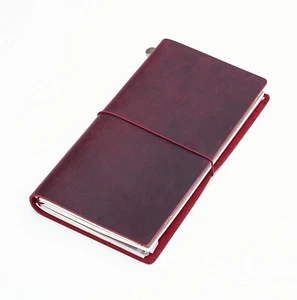 Travelers Notebook Refillable Genuine Leather Travel Journal for Men Women - Picture 1 of 7