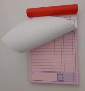 50 Invoice Books Duplicate Perforated Carbonless Paper Serially Numbered Size A5 - Picture 1 of 5