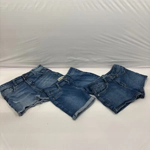 Lot of 3 Girls Denim Shorts Justice, PSNY, Vanilla Star Sizes 10-12 - Picture 1 of 13