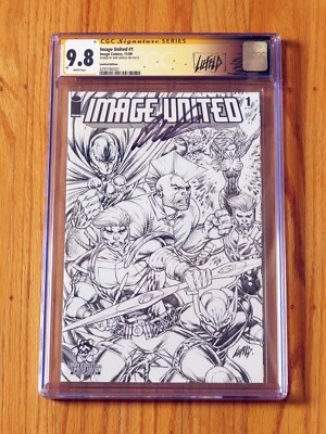 IMAGE UNITED #1 LIMITED EDITION CGC SS 9.8 2009 Signature Series signed Liefeld - Image 1 of 3