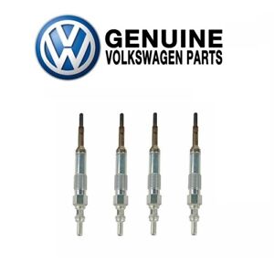 For Volkswagen Beetle Jetta 1.9L L4 Set Of 4 Glow Plugs 10 mm Genuine N10591608