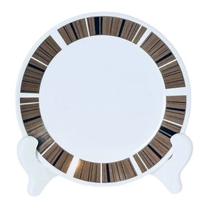 Noritake Progression NEWEL Brown Panels Vertical Lines Bread & Butter Plate EUC - Picture 1 of 8