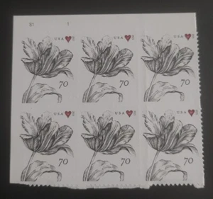 US Stamps 4960 Wedding Vintage Tulip 70c Plate Block of 6! MNH 2015 Free Ship! - Picture 1 of 2