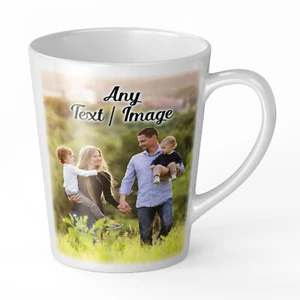 12oz Personalised Any Text / Image Novelty Gift Latte Mug - Picture 1 of 1