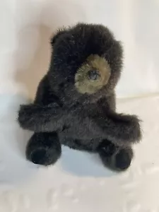 Folkmanis Furry Folk Plush Vintage Full Body Hand Puppet Black Bear Made in USA - Picture 1 of 5