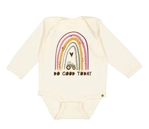 John Deere Infant Ivory 6M, 12M, 18M Do Good Today Tractor Rainbow Bodysuit - Picture 1 of 7