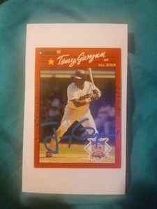 **ERROR**1990 Donruss #705 Tony Gwynn All Star Error No Dot After Inc AUTOGRAPH 