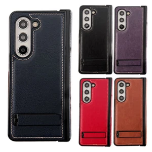 Custodia cavalletto in pelle per Samsung Galaxy Z Fold 6 5 4 business cover protettiva - Foto 1 di 21