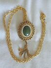 2 in One Necklace/Pendant from the late 50’s or 60’s Green Stone   (#0524)