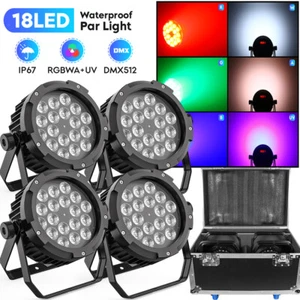 270W Waterproof RGBWA UV LED Par Light DMX Stage DJ Par Can Lights Spot Lighting - Picture 1 of 16