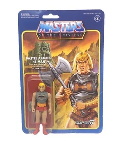 Battle Armor HE-MAN ReAction Super7 3.75" Masters of the Universe Bent Corner - Picture 1 of 5