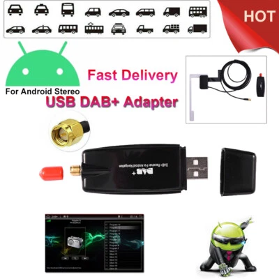 Dab+ adapter Digital Audio Broadcasting for Android radio antenna USB jack dab+ - Image 1 of 4