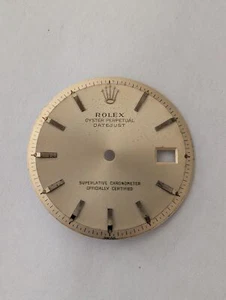ROLEX OP DATEJUST DIAL FOR 36mm 1601 FOR PARTS OR REPAIRS-POOR CONDITION - Picture 1 of 2