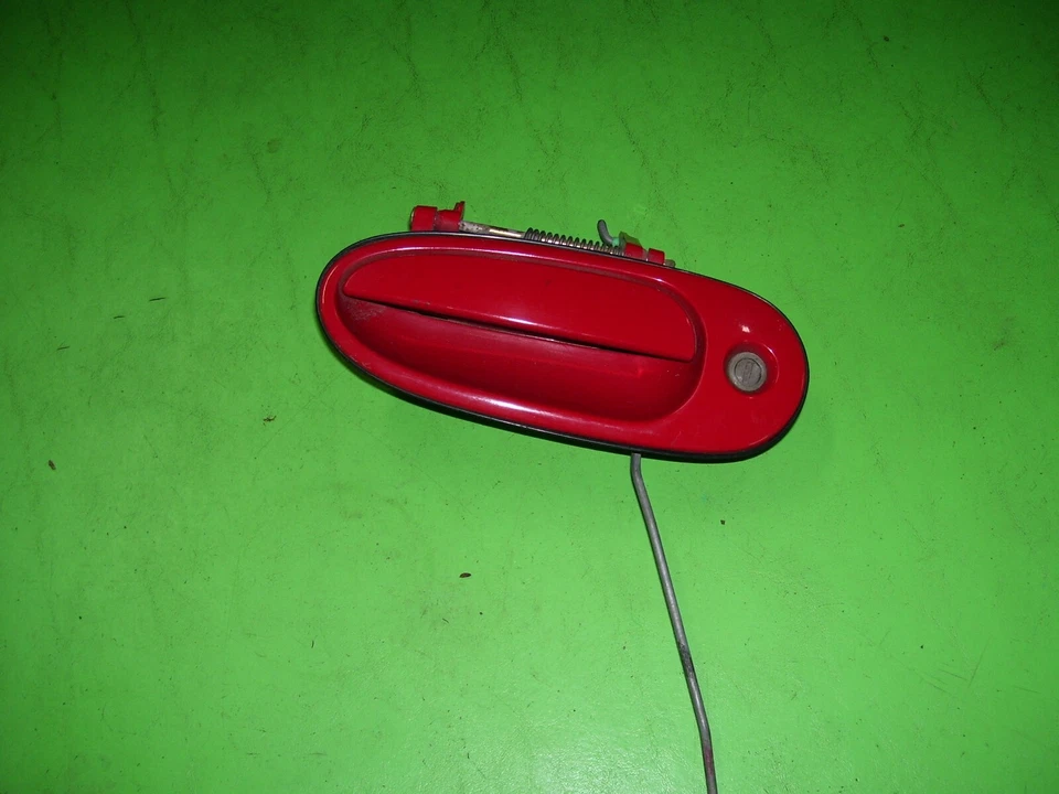99 Pontiac Grand Am Left Front Exterior DOOR HANDLE OEM Red - Image 1 of 1